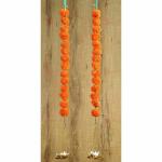 SATYAM KRAFT 2 Pcs Metal Lotus with Marigold Flowers Hanging tea light Holder Hanging Diwali Diya Tealight Candle Holder