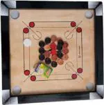 Writzo Multicolor Wooden Carrom Board With Coins, Stricker And Powder
