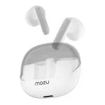 Mozu Flexibuds Klear With ENC,Mems Mic,Game Mode,Low Latency Transparent earbuds Bluetooth Headset (Crystal white, True Wireless)