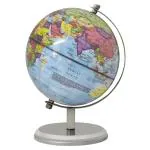 WINNER'S Ornate Rotating Globe with Metal Arc & Round Stand | Educational Deatailed Globe for Kids, Students, School, Classroom | Antique Gift/Travel Decorative Showpiece for Home, Office(GO1010MS)