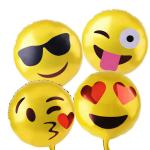 My Party Suppliers Smiley Emoji Foil Birthday Balloons (pack of 4)