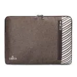 The Clownfish Algo Brown Solid Polyester Laptop Sleeve Tablet Case