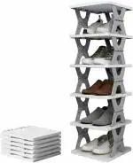 YASH Marketing 6 Layer shoes rack Adjustable Shoe stand organizer juta foot slippers shelf chappal sleeper sandal shoe rack storage organizer (Multicolor)