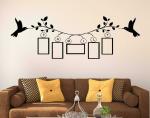 LANSTICK Multicolor Family in Wording with Birds Sticker Self Adhesive Wall Sticker
