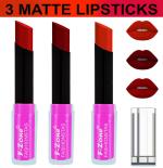 OUR BEAUTY Multicolor Soft And Smooth Touch Velvet Matte Lip Color Combo 87, 10.5 G (Pack Of 3)