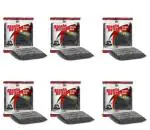 CLEANADO Steelo Brite Sponge Scrubberr with Steel Mesh, Stainless Steel Super Scrub Set Black (Pack of 6pieces Regular Size Heavy Duty)