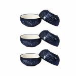 Caffeine Black Stoneware Dessert Bowl (Set Of 6)