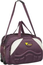 FEDRA Purple Polyester Strolley Duffle Bag with Wheels - 45 L