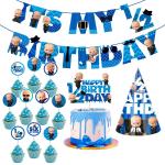 Zyozique Baby Boss Half Birthday Party Supplies, Boss Baby 1/2 Birthday Party Decorations for Boys with Its My Birthday Banner Cake Topper Birthday Cap Cup Cake Topper(Pack of 28)