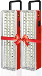 Pick Ur Needs Home Emergency Rechargeable Bright 60 SMD Floor Lantern LED Light Pack 2 6 hrs Flood Lamp Emergency Light (Red)