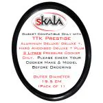SKALA Gasket Compatible With Prestige Aluminium Deluxe | Deluxe Plus 3 litres Outer Lid Pressure Cooker 195 mm (Pack of 5)