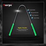 Nurpi steel tongue cleaner | plastic round shaped handle| tongue scraper made100% pure stainless steel & high grade plastic for adults Easy to Use pack of 1