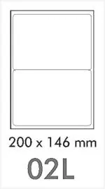 Novajet Mpl 02L Labels (Per A4 Sheet) Size Multi Purpose Self Adhesive Labels (Label Size 200 X146 Mm) (Pack Of 50 Sheets)