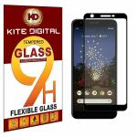 Kite Digital Google Pixel 3A (Black) 5D/6D/11D/21D Premium Tempered Glass Screen Protector Slim 9H Hard 2.5D with Full Installation Kit (Pack of 3)