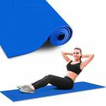 PowerMax Fitness YE6-1.2-BL 6mm Thick Premium Exercise Yoga Mat for Gym Workout [Ultra-Dense Cushioning, Tear Resistance & Water Proof] Eco-Friendly Non-Slip Yoga Mat for Gym and Any General Fitness