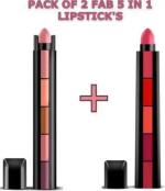 Bingeable Multicolor Professional Beauty Combo Of Red Edition Nude 5In1 Lipstick - 7.5 Ml
