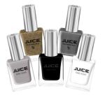 JUICE | ONE COAT | NAIL PAINT COMBO | SILVER BULLET - D05, SHIMMER HONEY GOLD - D07, JET BLACK - 29, FROST WHITE - 30, DARK OAT - 54 | LONG LASTING | 11ML EACH | PACK OF 5