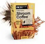 Ace Blend Cordyceps Shroom Coffee | Mushroom Coffee | KSM 66 Ashwagandha | Energy Instant Coffee (15 x 8 g, Pure Flavoured)