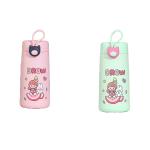 Welour Cat cat feature 300ml glass water bottle (set of 2) (pink , green)