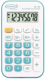Bambalio 8 Digits Portable Pocket Calculator | Model - BL-100 | 3 Years Warranty | Colour - Blue | Pack of 2