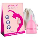 GynoCup Premium Menstrual Cup for Women, FDA Approved |Pink|Medium Size