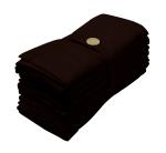 Lushomes Table Napkins, Brown Dinner Napkins Folding with Hole Stitch for Homes Restaurant, Bar, Cafe, Or Events, Kitchen Napkins Cotton, For Dining Tables (Pack of 12, 17 inch x 17 inch)