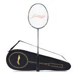 Li-Ning Men And Women Navy, Gold Carbon Fibre Super Series 900 Strung Badminton Racket (84 Grams)