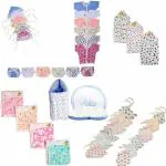 Fareto Multicolor New Born Baby All In One Combo Of Daily Essentials (0-3 M) (Pack Of 33)