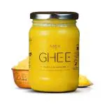 AUMILK A2 Gir Cows Bilona Desi Ghee, Organic Grassfed, Cruelty-Free | Curd-Churned Cultured Ghee | Natural, Pure & Traditional Makhan Based Premium Ghee 250 ML