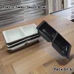 InproServe in Small Sauce Bowl Set Of 6-Designer Shape Plastic Bowl In 3 Black & 3 White Color -Stylish, and Ideal for EveryDay Use’’