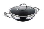 BERGNER Grey Stainless Steel Kadai with Lid 3.5 L