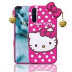 ZORZO Oneplus Nord Hello Kitty Back Case Cover Cute Case |Soft Silicone Rubber |with Pendant for Oneplus Nord - Pink