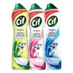 Cif Lemon, Pink And Original Multipurpose Surface Cleaner Cream For Kitchen And Bathroom, 500 Ml (Pack Of 3)