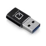 KnapSnap Portable USB Type C Female to USB 3.1 A Male Connector OTG (Black Colour)