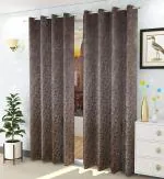 JARS Collections Set of 2 Velvet suede Blackout Brown Window Curtains(4x6 ft)