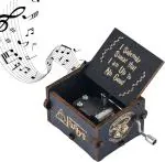 LOBE MIRACLE Harry Potter Music Box Wooden Hand Crank Musical Box Gift for Birthday Christmas Valentine's Day Diwali Gifts for Kids Friends Family Home Decoration Crafts Black