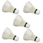 NS FLY SOUL Feather Shuttlecock Set of 6 Badminton Shuttlecock, Pack of 6 Pieces (White)