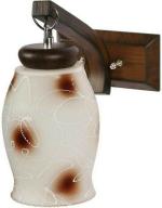 PRADHUMAN Brown and White Wood, Glass Pendant Wall Lamp Without Bulb (Pack of 1)