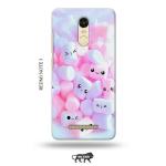Tweakymod Printed Cute FAces Back Cover For Redmi Note 3