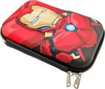 POKSI Jumbo Ironman EVA pencil Box for Girls and Boys |Hard Bound Best quality | Jumbo Pencil Pouch Art EVA Pencil Box l Set of 1 Red