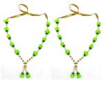Bhakti Lehar Green Handmade Artificial Garland 16 Inch (Pack Of 2)