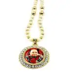 Daily Deals Aish-n-Bless (Pack of 2) Guru Ji Swaroop/Photo Pendant With Long Neck Chain for Men, Women and Kids