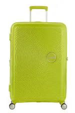 American Tourister Trolley Bag For Travel | CURIO Spinner 55 Cms Polypropylene Expandable Hardsided Small Cabin Luggage Bag | Suitcase For Travel | Trolley Bag For Travelling, Tropical Lime