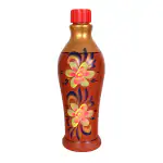 CLAYWALA - Handmade Printed Clay Water Bottle self cooling mitti water bottle