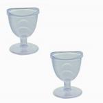 JMWDO eye wash cup made up of non toxic plastic for yoga pack of 2 transparent