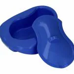JOY CARE 2in1 Unisex Polypropylene Bedpan with Lid | For Men & Women | Large, Thick & Stable Bedpan | for Bedridden Patients - Weight Capacity upto 100kg - Blue