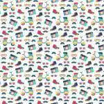 Paper Pep Multiple Object White Gift Wrapping Paper 19 inch x 29 inch (Pack of 20)