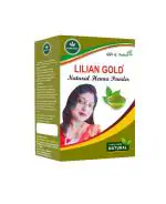LILIAN GOLD 100% Pure Natural Henna Powder for Hair Organic Mehendi Powder For Hair Color & Design On Hand | Body Art Quality, (100 Grams)