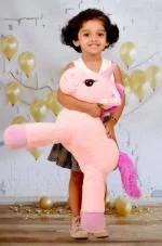 DearJoy Big Fibre Filled Stuffed Animal Unicorn Soft Toy for Baby Also Used as Plush Toy Hugging Pillow Like Teddy Bear Soft Toys for Kids Boys & Girls, Birthday Gift (65 cm, Pink)