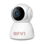 RFV1 3MP 1080p Full HD WiFi CCTV Indoor Security Camera | 360 Degree View with Pan Tilt | Two Way Audio Talk | Cloud Monitor | Motion Detection | Night Vision | Supports SD Card Upto 64 GB | White